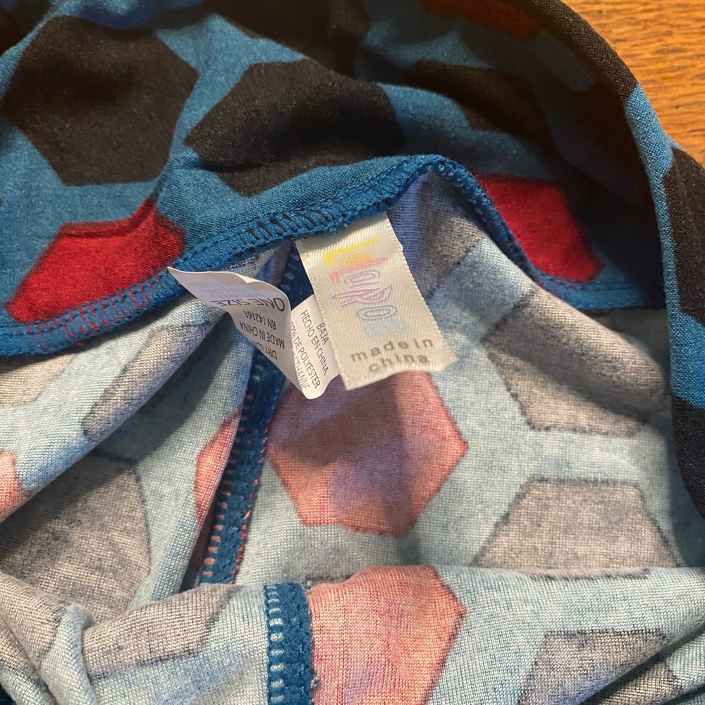 LulaRoe blue/black/red leggings - size OS - Picture 3 of 4